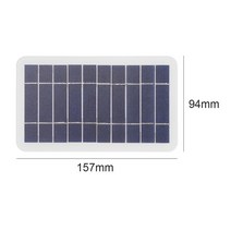 캠핑카용태양광패널 아파트태양광 태양광 패널 태양열판 1pc 태양 전지 교체 5v 2w 출력 usb 야외 휴대용 태양계 휴대 전화 충전기 157x94mm, 2w 5v