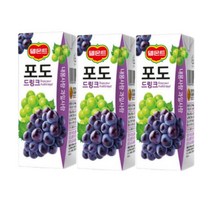 델몬트 포도 190ml X 24팩 과즙음료/팩음료/음료, 1세트