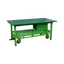 에스엔에스 철제 이동형 고하중 2단서랍 작업대 선별대