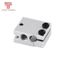 화산 실리콘 양말 히터 블록 알루미늄 E3D Hotend PT100 센서 서미스터 3D 프린터 부품 열, [02] 1개 block, 02 1pcs block