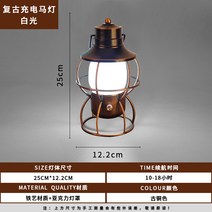 야외 캠핑 램프 캠핑 램프 충전 복고풍 말 램프 led 다기능 캠프 텐트 휴대용 말 램프 불꽃 램프, G 레드 브론즈 + 화이트 라이트 + 충전기, G 레드 브론즈 + 화이트 라이트 + 충전기