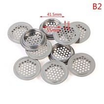 환기구 환풍구 환기팬 10pcs 라운드 캐비닛 공기 덕트 벤트 dia 19mm-53mm 스틸 루버 메쉬 구멍 플러그 장식 커버 옷장 그릴 환기 시스템, b2