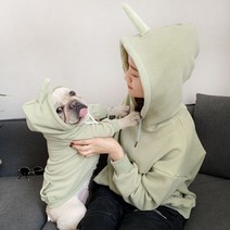 개플룩 반려견커플룩 커플옷 트윈룩 예쁜 나들이용 시밀러룩 댕플룩, 그린