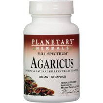 플랜터리 허벌 아가리쿠스버섯 추출물 500mg 60정 Planetary Herbals Agaricus, 1개