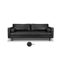 엔틱 소파 가죽 레트로 고풍 통가죽 북유럽 홈쇼핑 명품 거실 천연 넓은, 1인, 블랙(가죽라이크)