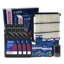 그랜드 스타렉스 TQ 2.5 VGT 디젤 ACDelco 합성유 엔진오일 5W30(8L) + 보쉬 오일필터(O1188)+에어필터(A2204) 세트