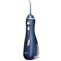 Waterpik 워터픽 무선 워터 플로서 화이트 치아 잇몸 기용 휴대용 백 팁 4개 포함 충전식 방수 (WP-560), Blue