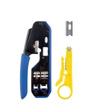바이드뮬러 스타콘 네트워크 케이블 스트리퍼 크림퍼 듀얼 사용 플라이어 커터 Cat6 Cat 5E Cat5 RJ12 RJ11 Rj45 이더넷 커넥터 모듈러 플매트 카펫 러그, [01] 다크 블루, 01 다크 블루