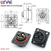 M23 전기 자전거 스쿠터 남성 여성 플매트 카펫 러그 소켓 전원 커넥터 전자 배터리 30A, 08 M23 2 1 5 female_01 1pcs