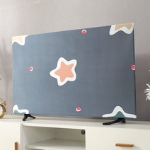 TV셋톱박스 TV먼지방지커버 덮개천 43inch55inch50inch65inch가정용 걸이식 액정 TV전능 식탁보, T16-70인치, C06-비취 별