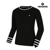 레노마골프 여성 래글런 사선골조직 라운드넥풀오버 RWSRJ7234-199 (BLACK)