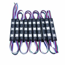 LED 기판 모튤 RGB 모듈 12V 5050 블랙 PCB 슈퍼 밝은 색상 변경 가능한 야외 방수 광고 빛 로그인 백라이트 20 개몫