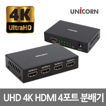 유니콘 ST-400HD 4포트 HDMI분배기 HDMI스플리터 4K UHD