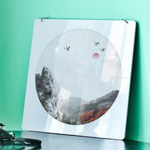 행잉액자 가을을담은산수화(사각원형).꾸밈, 타입3