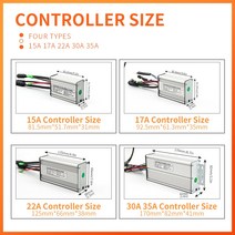 Ebike KT 컨트롤러 및 LCD 디스플레이 허브 모터 전기 자전거 부품 36V 250W-1500W, [01] SM Plug, [04] LCD8H, [05] 35A