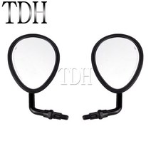 오토바이 핸들 바 미러 리어 뷰 인도 스카우트 Bobber 20 수석 치프틴 스프링 필드로드 마스터 빈티지 쵸퍼, 02 Black