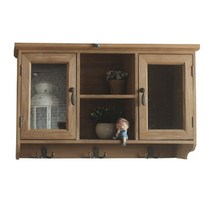 미니유리찬장 주방 레트로 옛날 그릇장 캐비닛 원목 미닫이, 전체, 03.소형아이보리화이트투명도어전용