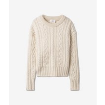 AMI 남성 초커 니트 - 크림 / HKS011017150 CHOKER KNIT HKS011017150FW22 207007