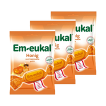 엠오이칼 허브사탕 목캔디 꿀 75g X 3개 / Em-eukal Bonbons