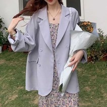 여성 봄아우터 여름 싱글 자켓 가볍게 걸치는 아우터 221408EA
