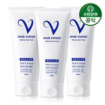[브이헤어엑스퍼트] [유한양행] 더마 헤어팩 200ml 3개, 상세 설명 참조