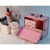 속눈썹정리박스 재료정리보관함 네일도구세트 연장 펌 글루 자격증 젤 리무버 볼룸 영양제, 핑크ga109-6