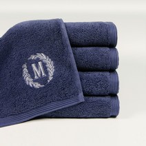 송월타올 호텔수건 30수 190g 코마사 5장 세트, 블루x5