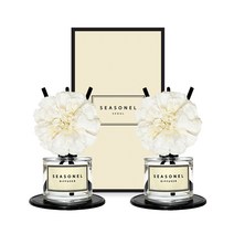 시즈넬 차량용 선물세트 디퓨저 50ml 지니아 화이트, 오아시스, 2세트