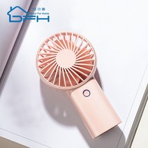 E007-F10 1+1 DFH 대용량 미니핸디선풍기 USB충전 무선3단계 풍속조절 휴대 책상 양용 5000mAh, 핑크+핑크, E007-F10-2개
