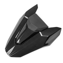 오토바이 후면 조수석 카울 시트 백 커버 페어링 부품 블랙 실버 for honda cbr650r cb650r cb cbr 650r 2019 2020, 협력사, 탄소 섬유 모양, 1개