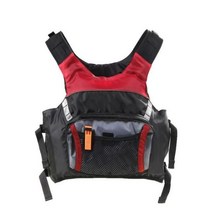 남성용 정품 CE 승인 50N 구명 조끼 수영 물고기 카약 수상 스포츠 표류 안전 70kg + 큰 주머니 100lbs, M-L, 빨간