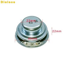 4옴 5W 40mm 라운드 16 코어 듀얼 네오디뮴 마그네틱 스피커 1.5 인치 옐로우 Glassfiber 콘 라우드 DIY 오, 한개옵션0