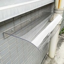 지붕판넬 플라스틱 덮개 빗물 투명 방수 처마, (반투명) 평평한 표면 50X80 cm