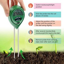 토양수분측정기 토양함수율측정기 pH 테스터 34 1 PH 라이트 산도 시험기 키트 꽃, 3 IN 1 Soil  Tester