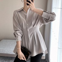 요모조모 2292 허리 셔링 셔츠 블라우스