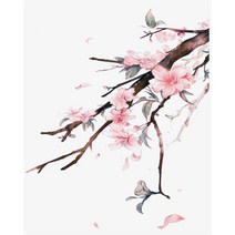 쉬운 diy피포페인팅 사군자 매화 난초 국화 대나무 매란국죽 행복 재물 풍수 수묵화 동양화 색칠하기 선물용 슬기로운 취미생활 집중력향상 스트레스 해소 그림그리기 소품, 사군자그리기도안13, 40*50cm(액자프레임포함)
