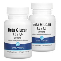 레이크에비뉴 베타글루칸 200MG VeggieCapsules 60정 2개