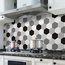 북유럽 스타일 타일 시트지 포인트 6각형 20cmX5m, 제이제이 5. HXG-005