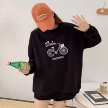 IDT 롱맨투맨 기모 티셔츠 오버핏 빅사이즈 맨투맨 티셔츠/후드티/기모맨투맨/맨투맨티