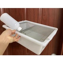 실험용 쥐 사육장 소동물 마우스 케이지 플라스틱, 1세트 주전자 포함 사이즈 37×29×12