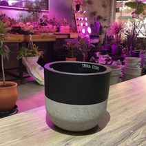 테라스톤팟 블랙-투톤 원형 22x20cm 화분, 상세페이지 참조