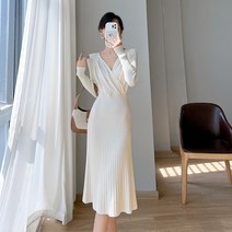 블링앤수 남심저격 여성 기본핏 브이넥 원피스 KZZ207
