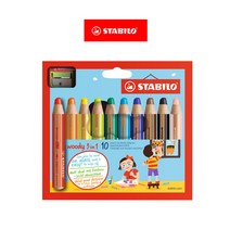 스타빌로 우디색연필 STABILO WOODY, 10색
