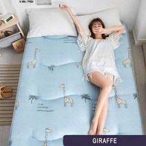 토퍼 매트리스 침실 가구 다다미 천연 라텍스 캡 이불 토퍼 매트리스 침대 수면 매트 바닥 롤러 풍선, Giraffe
