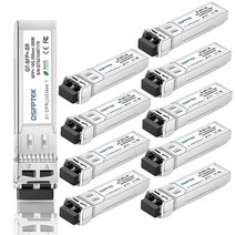 QSFPTEK 시스코 SFP10GTS Ubiquiti UFRJ4510G Netgear Mikrotik DLink Supermicro TPLink Linksys CAT6A/CAT7용, 10 Pack_10GBase-SR: 300m