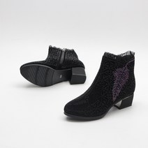 엄마 할머니 화려한 구두 반짝이 부츠 60대 CS525