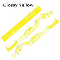 자동차 도어 사이드 스티커 Camper Van Mountain Edition Decals 액세서리 폭스 바겐 VW Transporter T4 T5 T6 Multivan Carave, Glossy Yellow+SWB