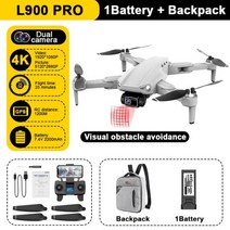 드론가격 드론카메라 고급드론 촬영용 입문용 드론 ZiKEEX-L900 프로 드론 G GPS 4K HD 카메라 FPV 2 분 비행 시간 브러시리스 쿼드콥터 거리 1.2, 1B BB White