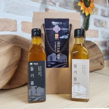기름부음방앗간 저온압착 참기름 들기름 300ml 선물세트 중국산