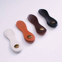 가배리본 라운드 가죽 스냅 잠금장식 가방부자재 버클장식, 블랙